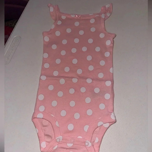NWOT CARTER'S BABY GIRL 4 CAP SLEEVE BODYSUITS MULTIPLE PATTERNS 3M, 9M, 12M - Picture 6 of 12